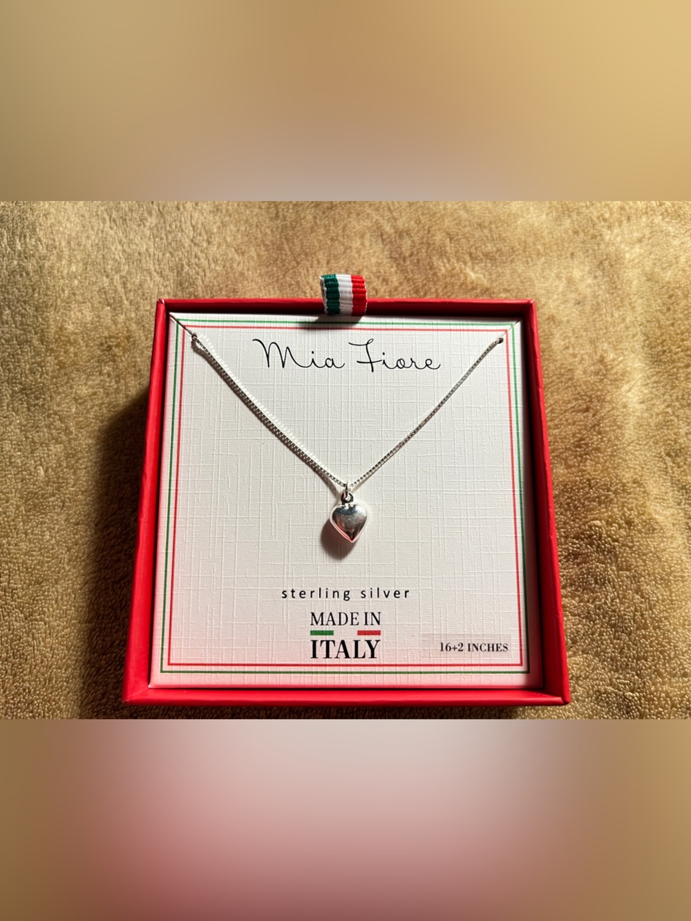 Sterling Silver Heart Necklace - Silver